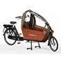 Tent cargobike long hoog met magneetsluiting zwart