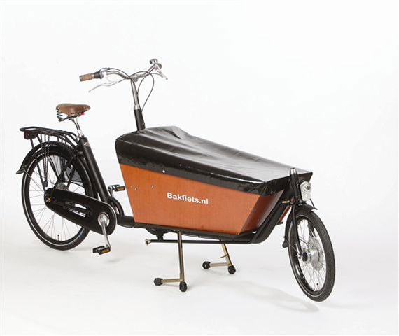 Dekzeil cargobike long: zwart