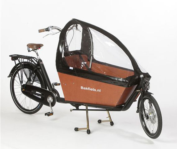 Tent cargobike long: zwart